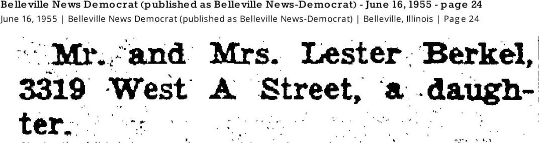 3319 West A St Lester Berkel Child born BND_June_16_1955